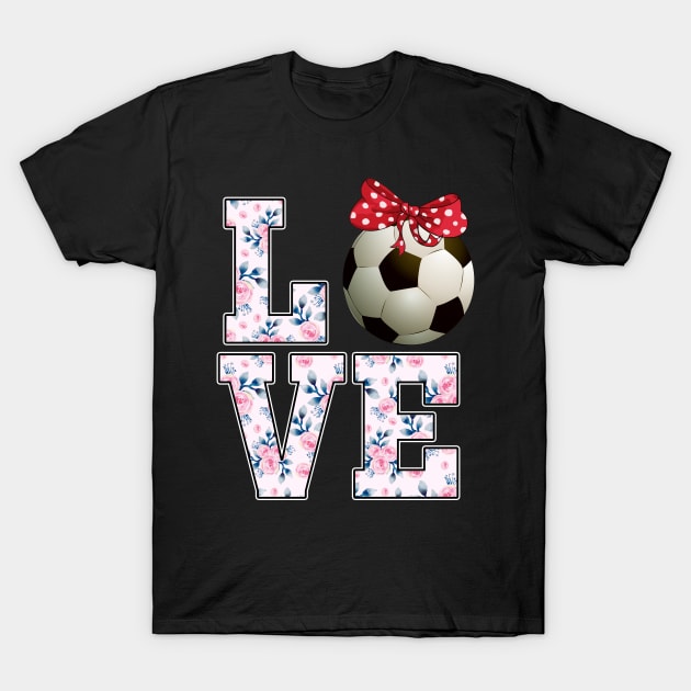 Summer Floral Love Soccer T-Shirt by jrgmerschmann